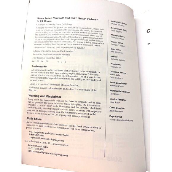 Sams Teach Yourself: Red Hat Linux Fedora in 24 Hours (2003) - Picture 5 of 6